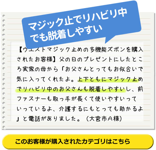 マジック止でリハビリ中
でも脱着しやすい