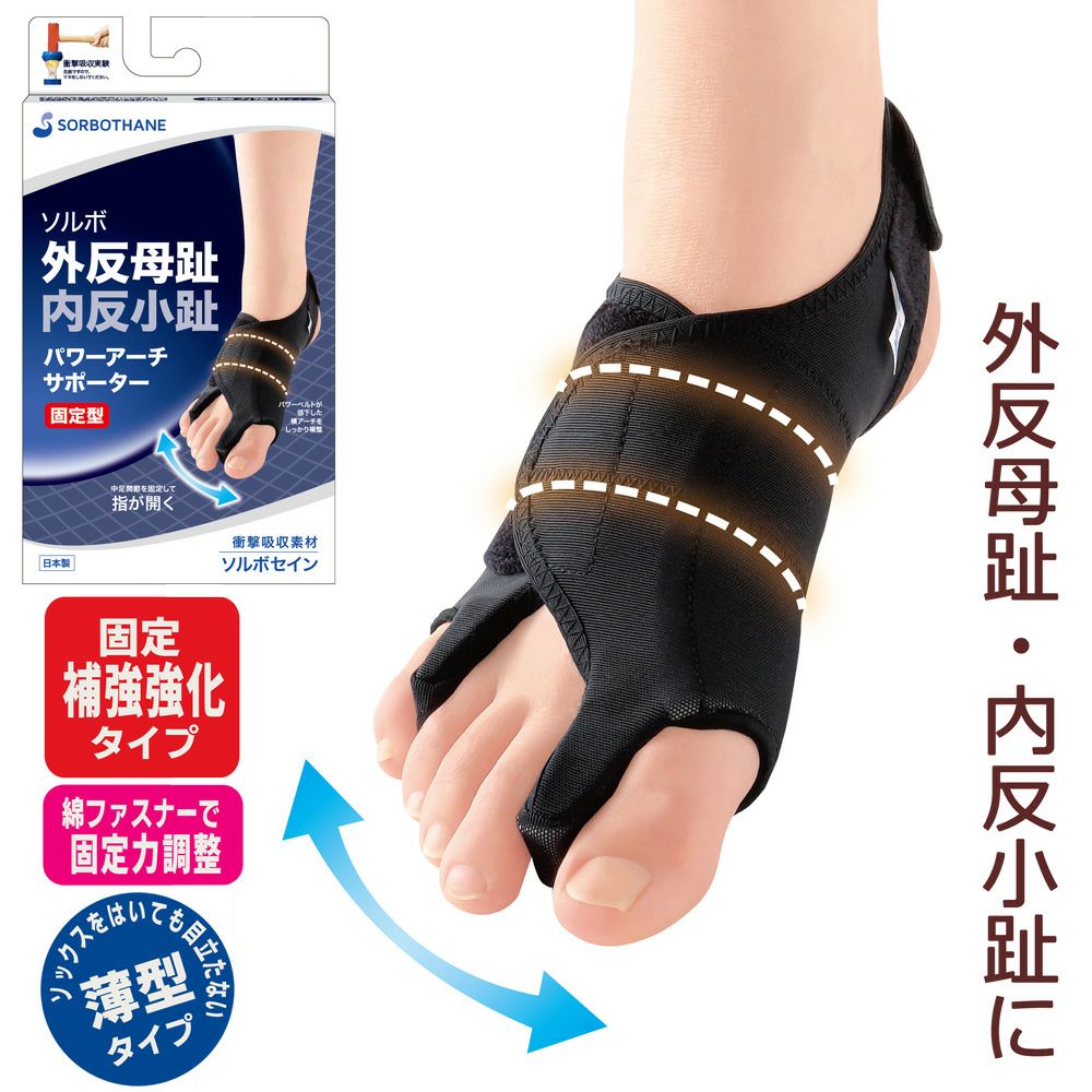 ソルボ外反母趾 固定薄型メッシュタイプサイズ S、M、L 日本製