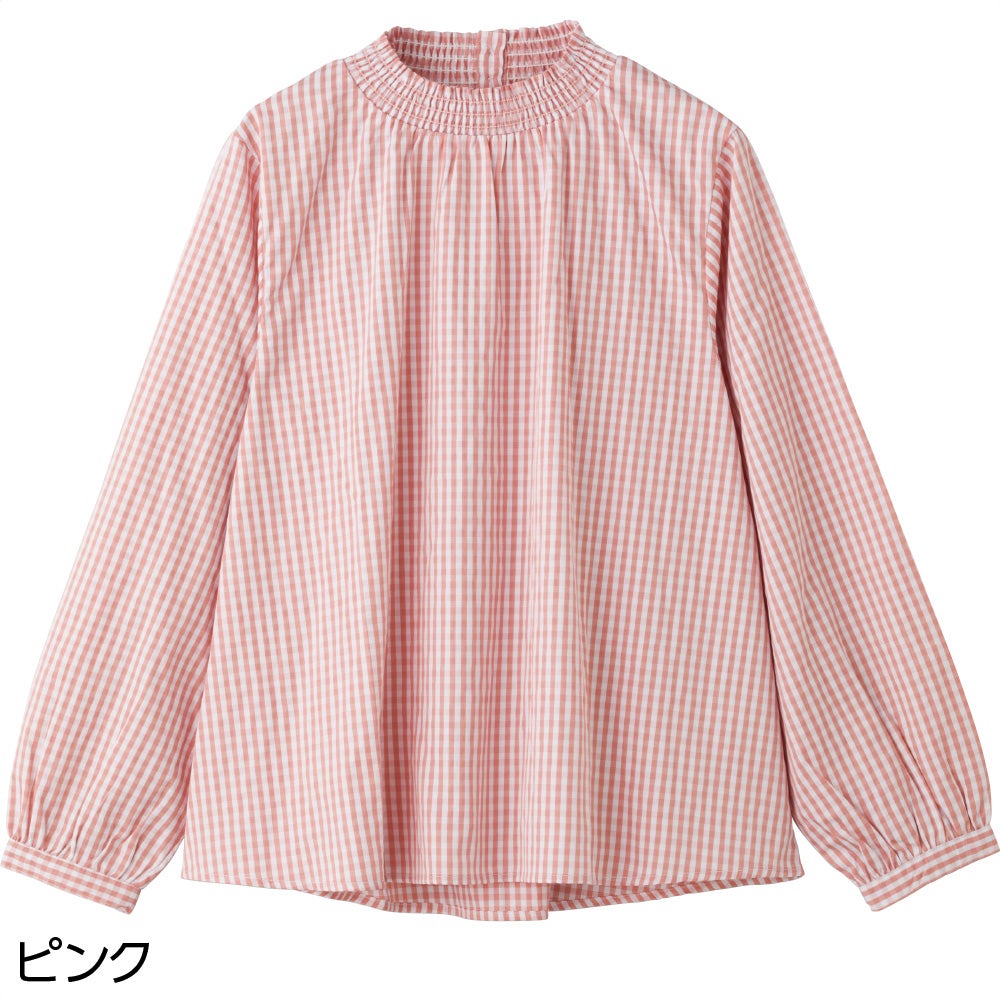 シャーリング衿ブラウス(婦人) | おしゃれなシニアファッション通販G&B