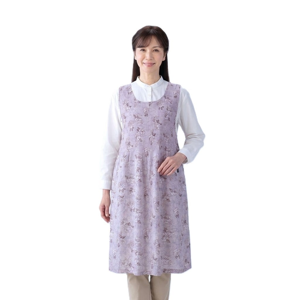 プリーツロングチュニックエプロン M～L | おしゃれなシニア